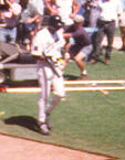 Michael Jordan walks back to the dugout